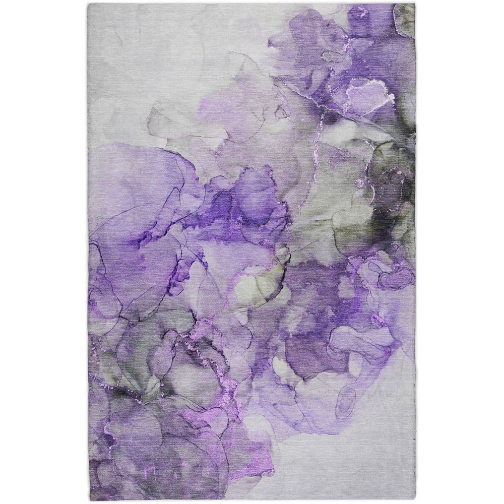Dream Shag Premium Machine Washable Abstract ADS520 Purple 8 ft. x 10 ft. Area Rug price history on PriceWatchPro