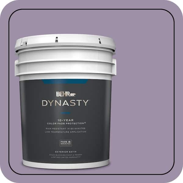 BEHR DYNASTY 5 gal. #S100-4 Ancestry Violet Satin Enamel Exterior Stain-Blocking Paint & Primer