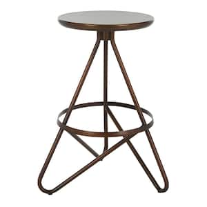 Galexia 24 in. Antique Copper Counter Stool