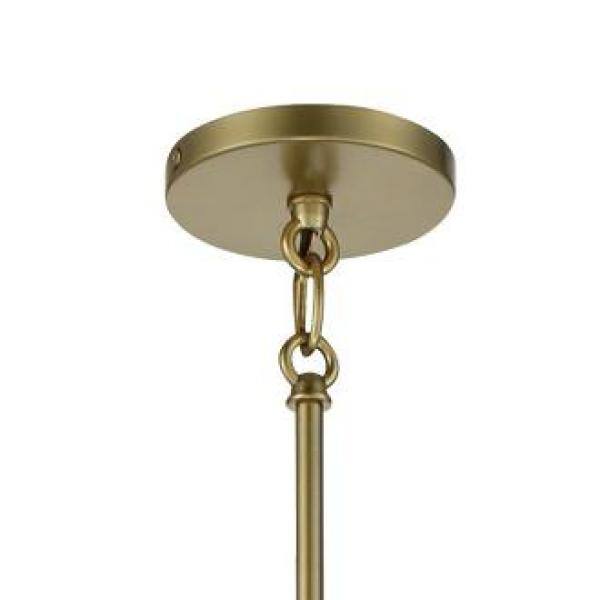 Windward Passage Soft Brass and Natural Rope 4-Light Adjustable Pendant