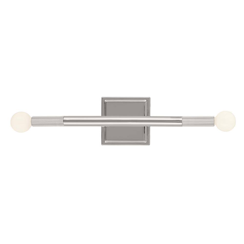 Odensa 17 Inch Polished Nickel 2-Light Wall Sconce