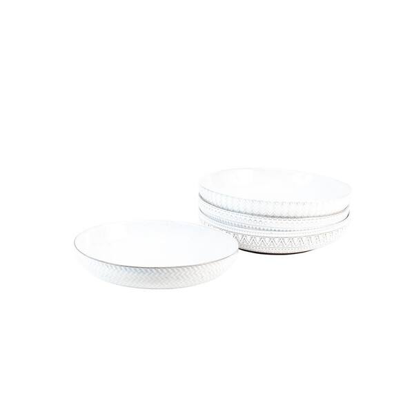 Sango Glyph White Dinner Bowls (Set of 4)