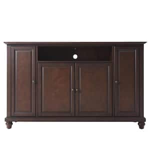 Cambridge 60 in. Mahogany Wood TV Stand Fits TVs Up to 60 in. with Storage Doors