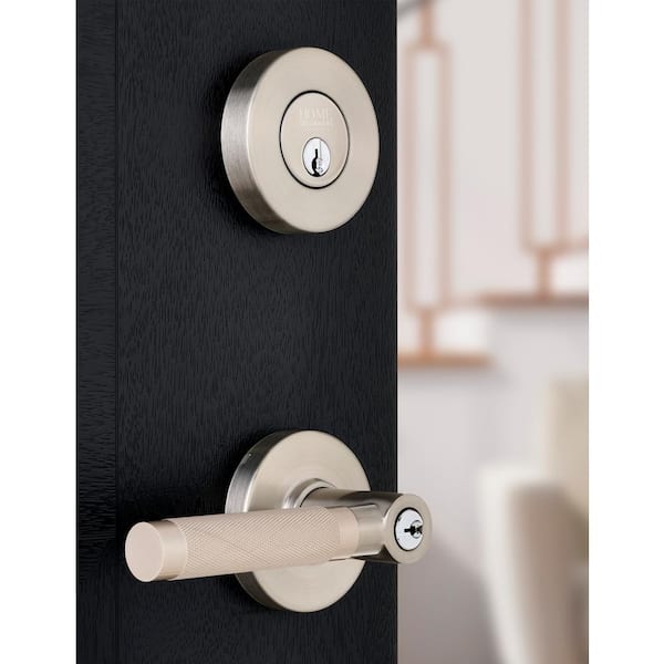 Woodcliff Satin Nickel Single Cylinder Door Lever Combo Pack Featuring Dual Keyway