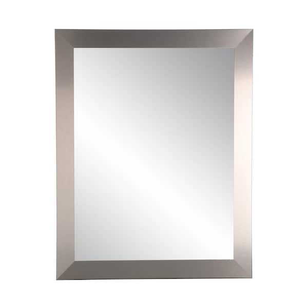 BrandtWorks Medium Rectangle Silver Modern Mirror (36 in. H x 32 in. W)