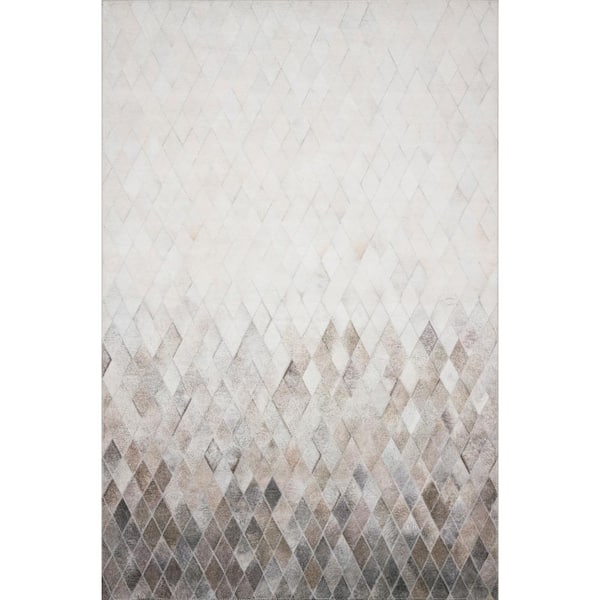 Maddox Sand/Taupe 7 ft. 6 in. x 9 ft. 6 in. Contemporary 100% Polyester Runner Rug