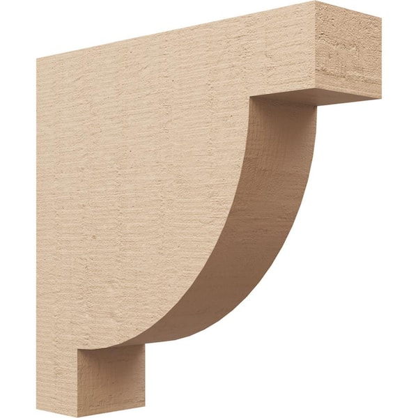 Ekena Millwork 5 in. x 20 in. x 20 in. Thin Alpine Rough Cedar Woodgrain TimberThane Corbel, Primed Tan