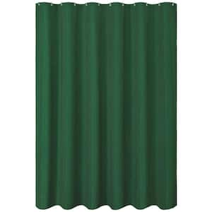 Heavy Duty Waffle Textured 72 in. W x 72 in. L Fabric Shower Curtain Sets in Dark Green