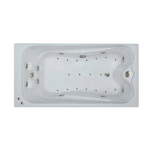 72 in. Acrylic Rectangular Drop-in Air and Whirlpool Bathtub in Bone 72 in. Acrylic Rectangular Drop-in Air and Whirlpool Bathtub in Bone