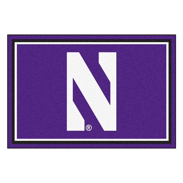 FANMATS NCAA - Northwestern University Violet 8 ft. x 5 ft. Indoor Area Rug
