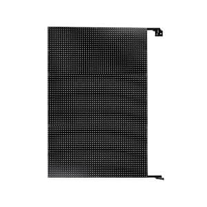 48 in. W x 72 in. H x 1-1/2 in. D Wall Mount Double-Sided Swing Panel Black ABS Pegboard