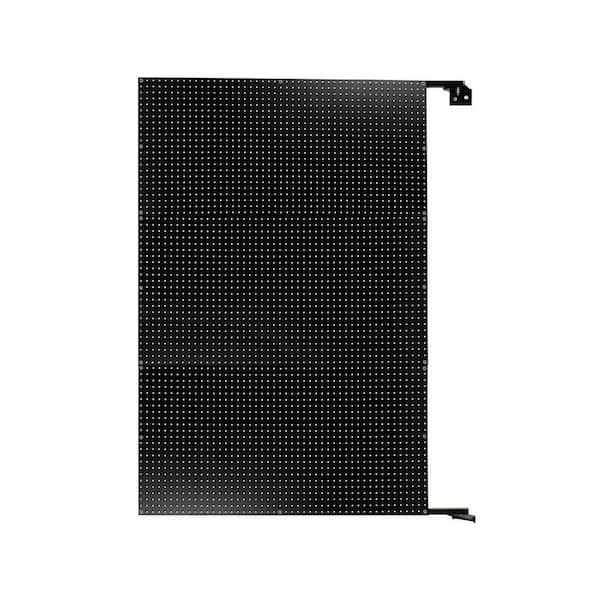Triton Products 48 in. W x 72 in. H x 1-1/2 in. D Wall Mount Double-Sided Swing Panel Black ABS Pegboard