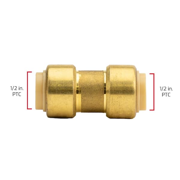QuickFitting 1/2 in. x 1/2 in. Push-to-Connect Brass Slip Repair Coupling Fitting at Tractor Supply Co