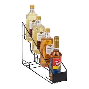 Coffee Syrup Station Coffee Bar Accessories Black Metal 4.25 in. L x 17.25 in. W x 13 in. H