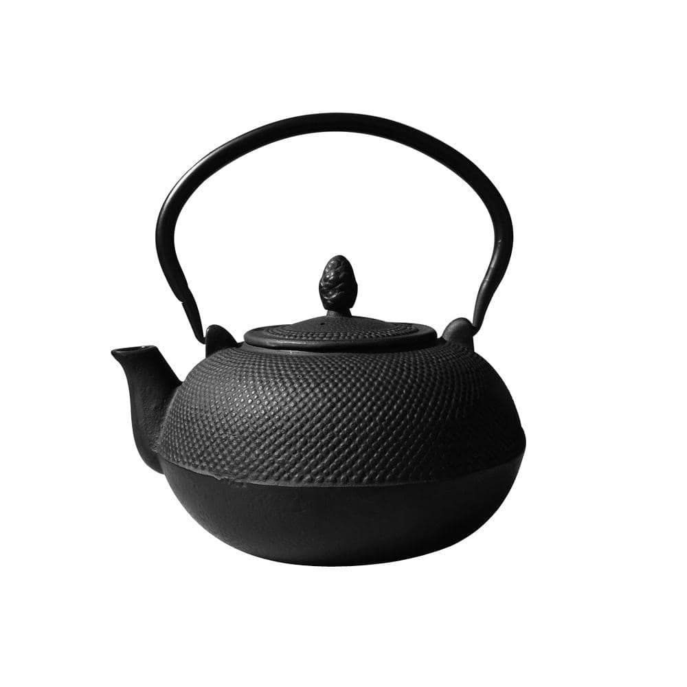 Black Cast-Iron Kettle Steamer, Stove Top
