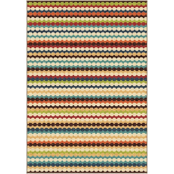 Orian Rugs Jumping Jack Ivory 5 ft. x 8 ft. Indoor Area Rug