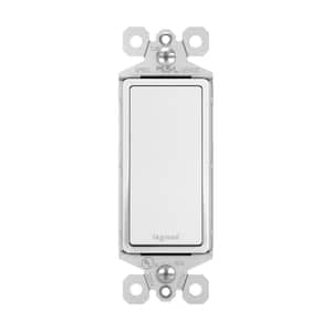 radiant 15 Amp 120-Volt Single-Pole Momentary Contact Garbage Disposal Decorator/Rocker Light Switch, White