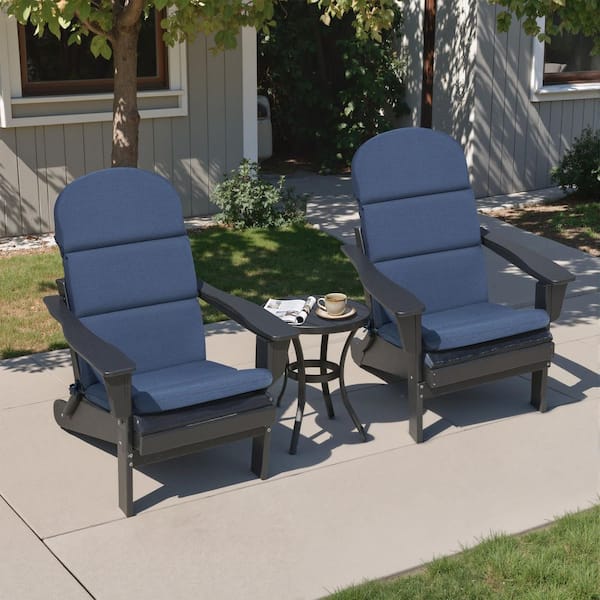 50 in. x 20 in. x 2.36 in. Outdoor Adirondack Chair Cushions in Navy Blue Thickened High Back Patio Cushions Set of 2