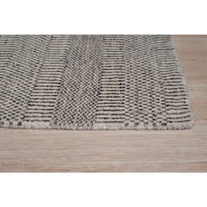 Beige/Brown Hand Knotted Wool Modern Modern Grass Rug, 3' x 5', Area Rug