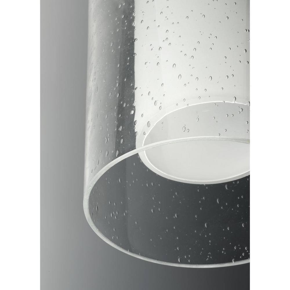 Black Aluminum Outdoor Wall Lantern with Seeded Glass Shade