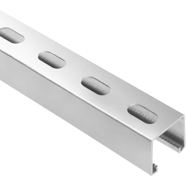 5 ft. 12 Gauge Short Slotted Back Metal Strut Channel, 1-5/8 in. Electro Pre-Galvanized Steel Zinc Finish Trolley Track