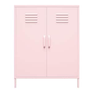 Cache Bashful Pink 2-Door Metal Storage Cabinet