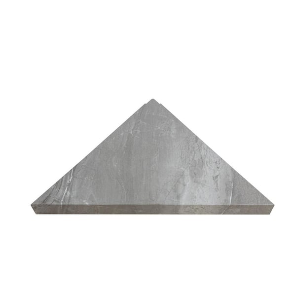 PALISADE 14.56 in. x 7.12 in. Vinyl Waterproof Corner Shower Shelf in Smoky Sky