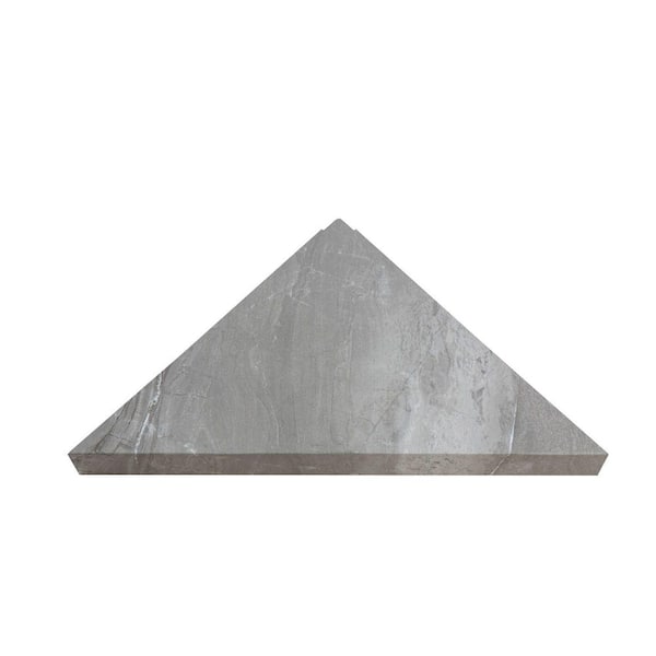 PALISADE 14.56 in. x 7.12 in. Vinyl Waterproof Corner Shower Shelf in Smoky Sky/Urban Slope