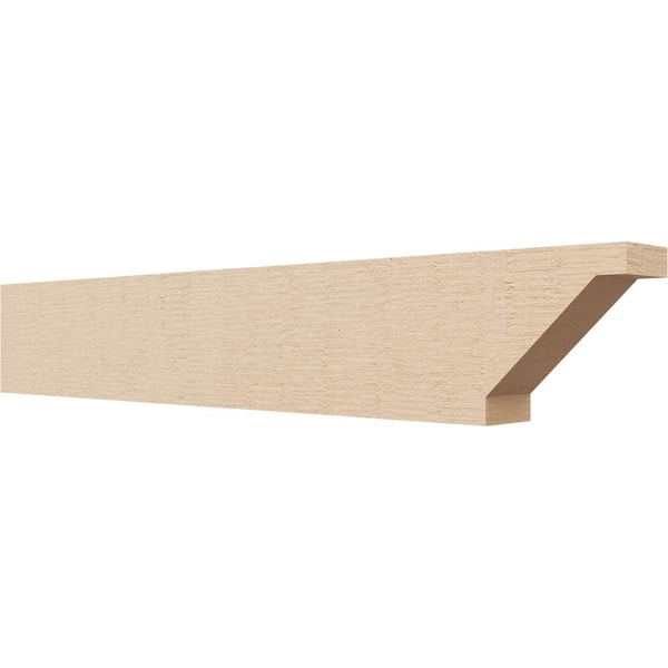 Ekena Millwork 2-in. x 4-in. x 24-in. Burlington Woodgrain, Primed Tan Timberthane Polyurethane Rafter Tail Brace