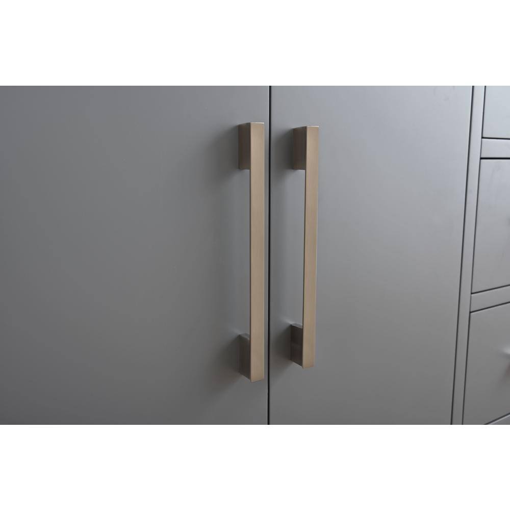 42" Cashmere Gray Single Bathroom Vanity with Engineered Marble Top