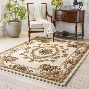 Timeless Le Petit Palais Ivory 5 ft. x 7 ft. Traditional Area Rug