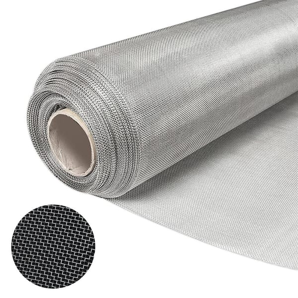 Angel Sar 2 ft. x 9.83 ft. 304 Stainless Steel Welded Wire 20-Mesh Air Vent Window Screen for Door Patio Cover, Cage Garden