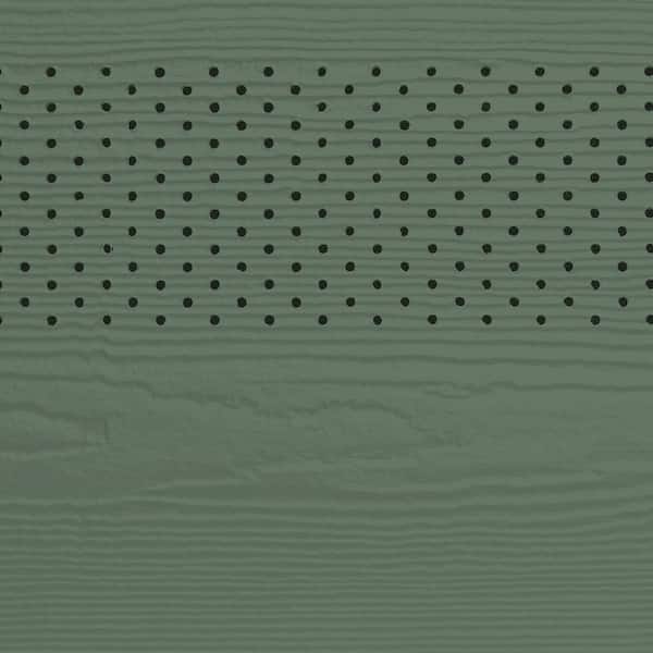 James Hardie Magnolia Home Hardie Soffit HZ10 16 in. x 144 in. Chiseled Green Fiber Cement Vented Cedarmill Soffit (156-Pack)