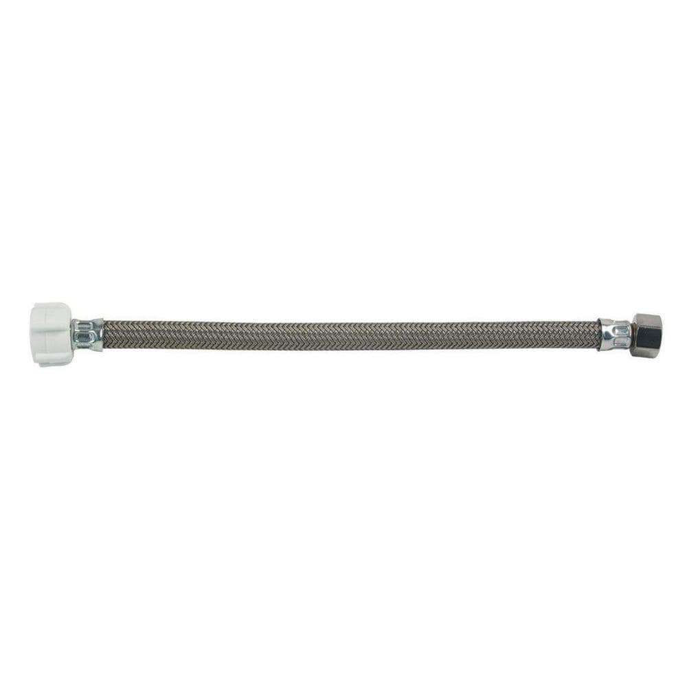 UPC 026613966595 product image for 1/2 in. Flare x 7/8 in. Ballcock Nut x 12 in. Braided Polymer Toilet Supply Line | upcitemdb.com