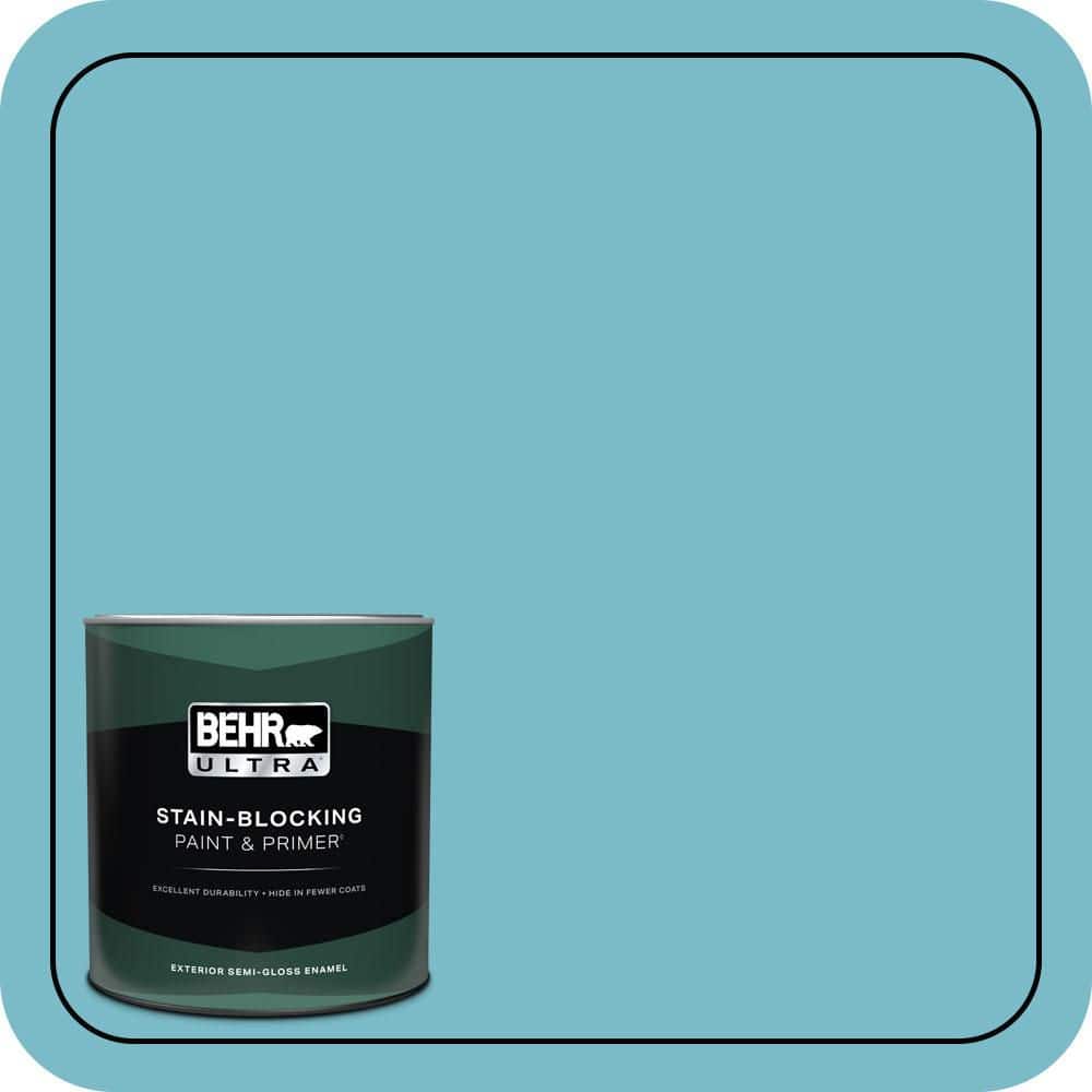 1 qt. #M470-4 Azure Lake Semi-Gloss Enamel Exterior Paint & Primer price history on PriceWatchPro