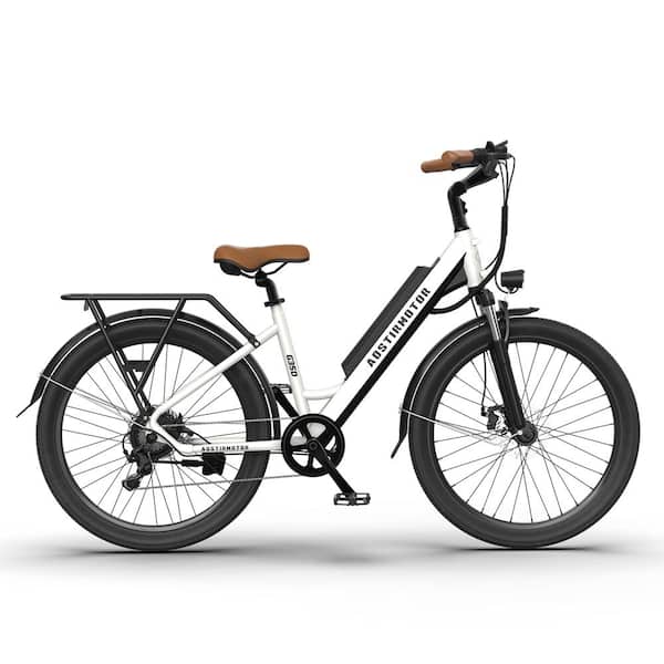 Unbranded 26 in. Tire 350-Watt Electric Bike in White