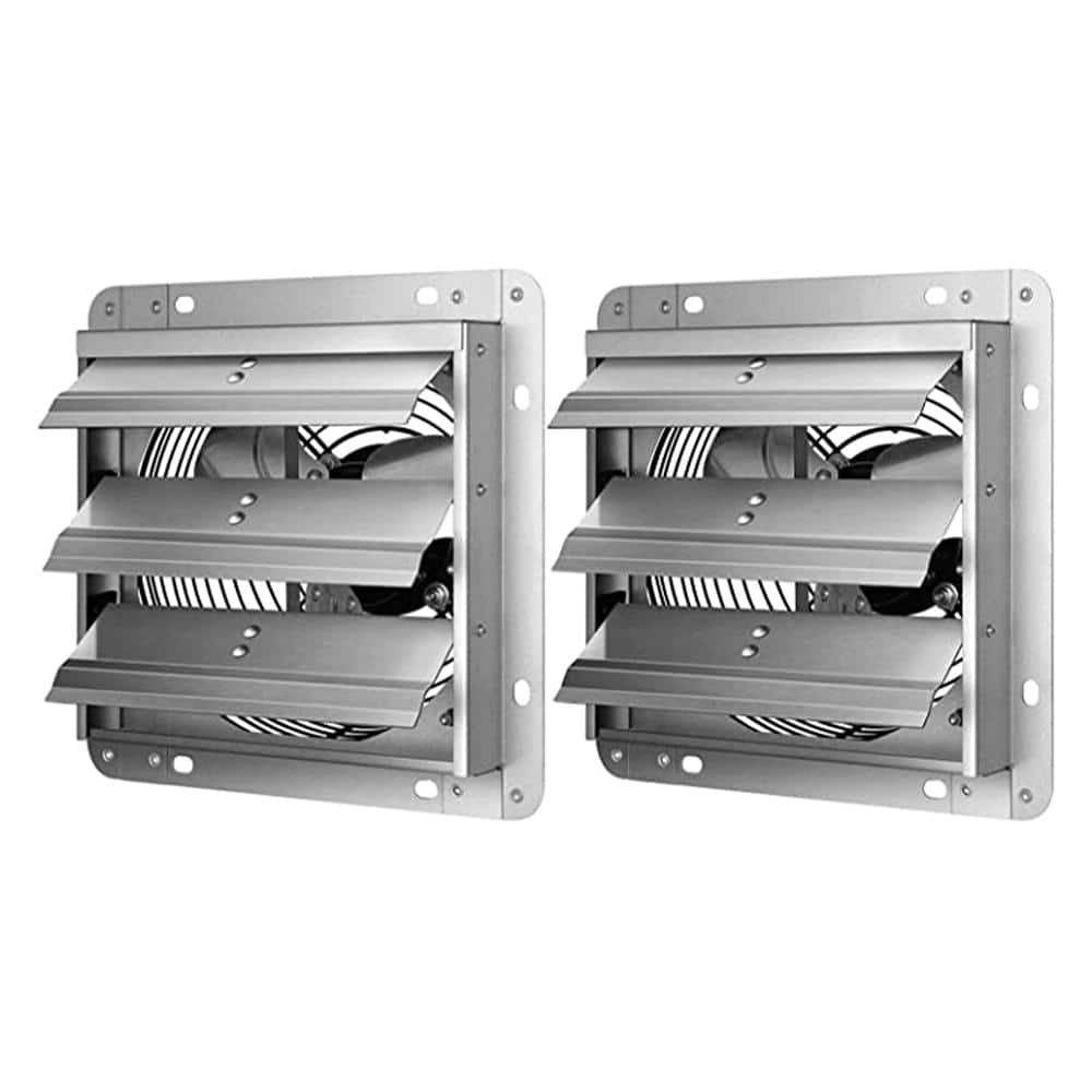 7 in. Silver 760 CFM 1680 RPM High Speed Shutter Exhaust Fan with Controller and Power Cord Kit (2-Pack) price history on PriceWatchPro