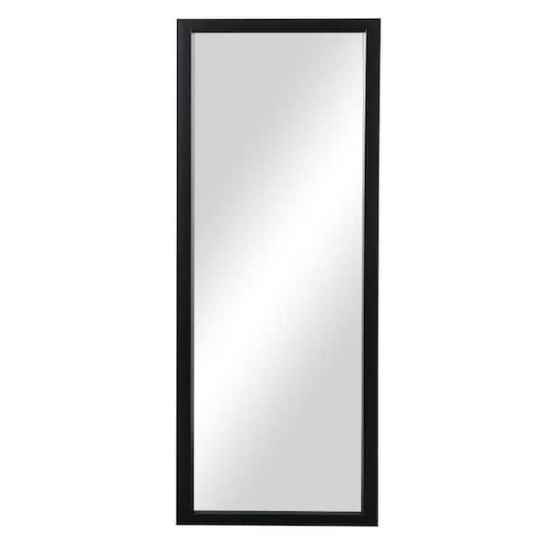 Dovelina Large Rectangle Black Hooks Modern Mirror (59 in. H x 16 in. W)