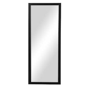Large Rectangle Black Hooks Modern Mirror (47.2 in. H x 16 in. W)