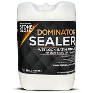 5 gal. Clear Acrylic Sealer Wet Look Satin Finish Professional Grade Fast Dry Water Based Stone and Clay Brick Sealer