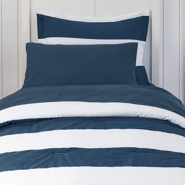 Stylewell 2 Piece Midnight Blue And, Rugby Stripe Bedding Navy