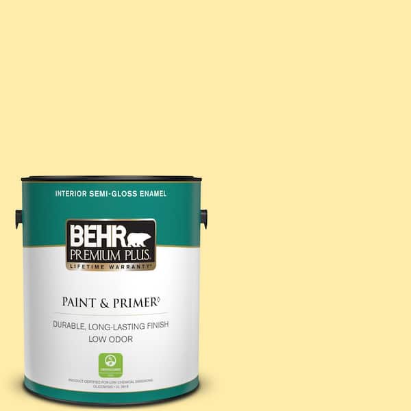 BEHR PREMIUM PLUS 1 gal. #P300-3 Rite of Spring Semi-Gloss Enamel Low Odor Interior Paint & Primer