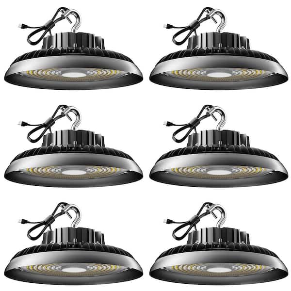 6Pack of LED High Bay Light 350W 52500LM High Bay LED Shop Lights AC100-277V UFO LED Lights for Garage