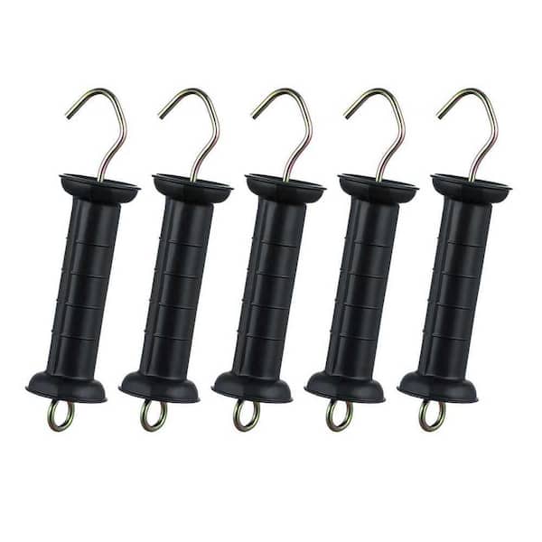 Terrui Fence Shock Black Insulated Fence Plastic Gate Handle (Set of 5)