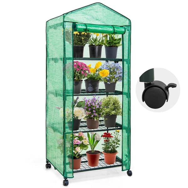 EAGLE PEAK 28 in. W x 19 in. D x 67in. H Mini Rolling Gardening ...