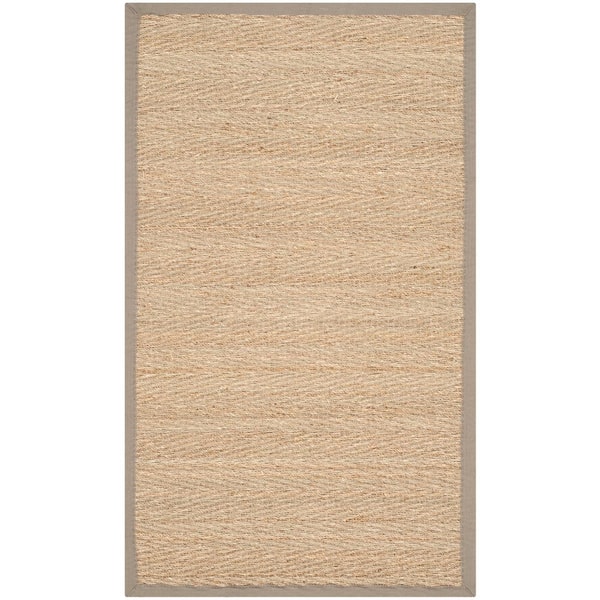 SAFAVIEH Natural Fiber Beige/Gray 3 ft. x 5 ft. Border Area Rug