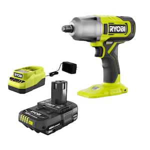 ONE+ 18V Cordless 1/2 in. Impact Wrench with ONE+ 18V 2.0 Ah Compact Battery and Charger Kit