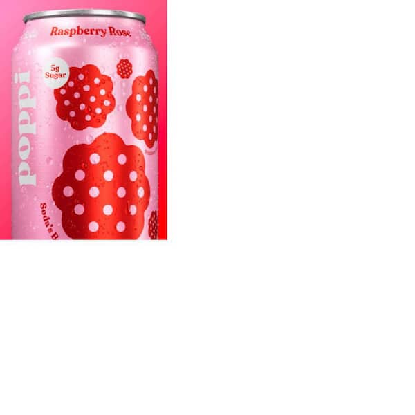 Pops Sip Raspberry PEPSICO Poppi Raspberry Rose 12 fl. oz. can 328145 - The Home Depot