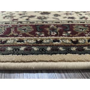 Castello Ivory 8 ft. x 11 ft. Traditional Oriental Floral Area Rug