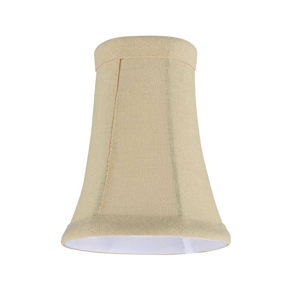 Butter Creme Linen Bell Lamp Shade Set of 2